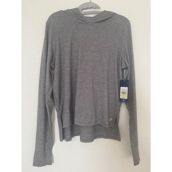 Reebok Circuit LS Hoodie Long Sleeve Slim Fit Heather NEW - Picture 2 of 5